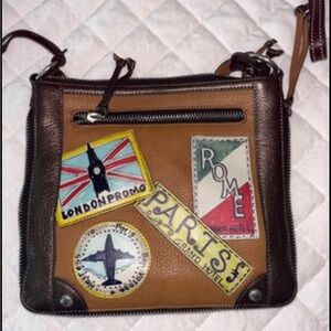 Vintage Brighton Leather Fashionista Crossbody bag